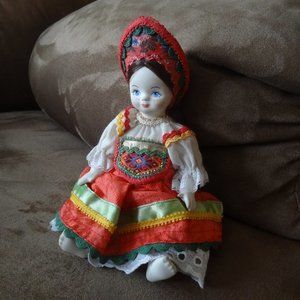 Vintage ~ Russian Porcelain Doll